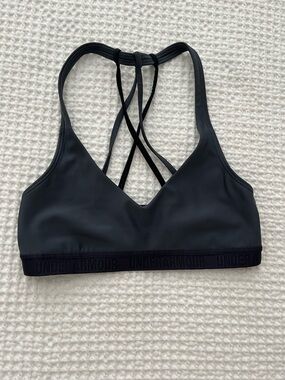 Under Armour Black Strappy Crisscross Sports Bra